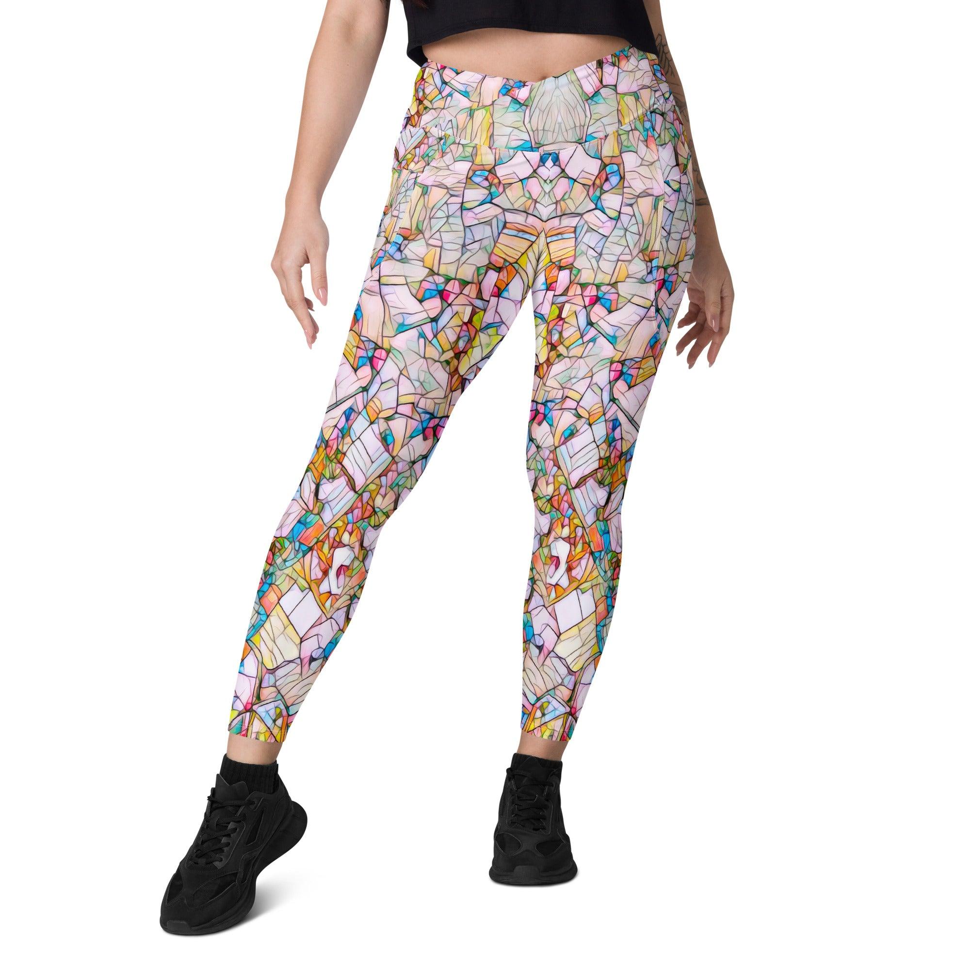 Desert Sands All-Over Print Crossover Leggings With Pockets - Beyond T-shirts