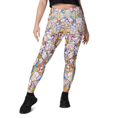 Desert Sands All-Over Print Crossover Leggings With Pockets - Beyond T-shirts