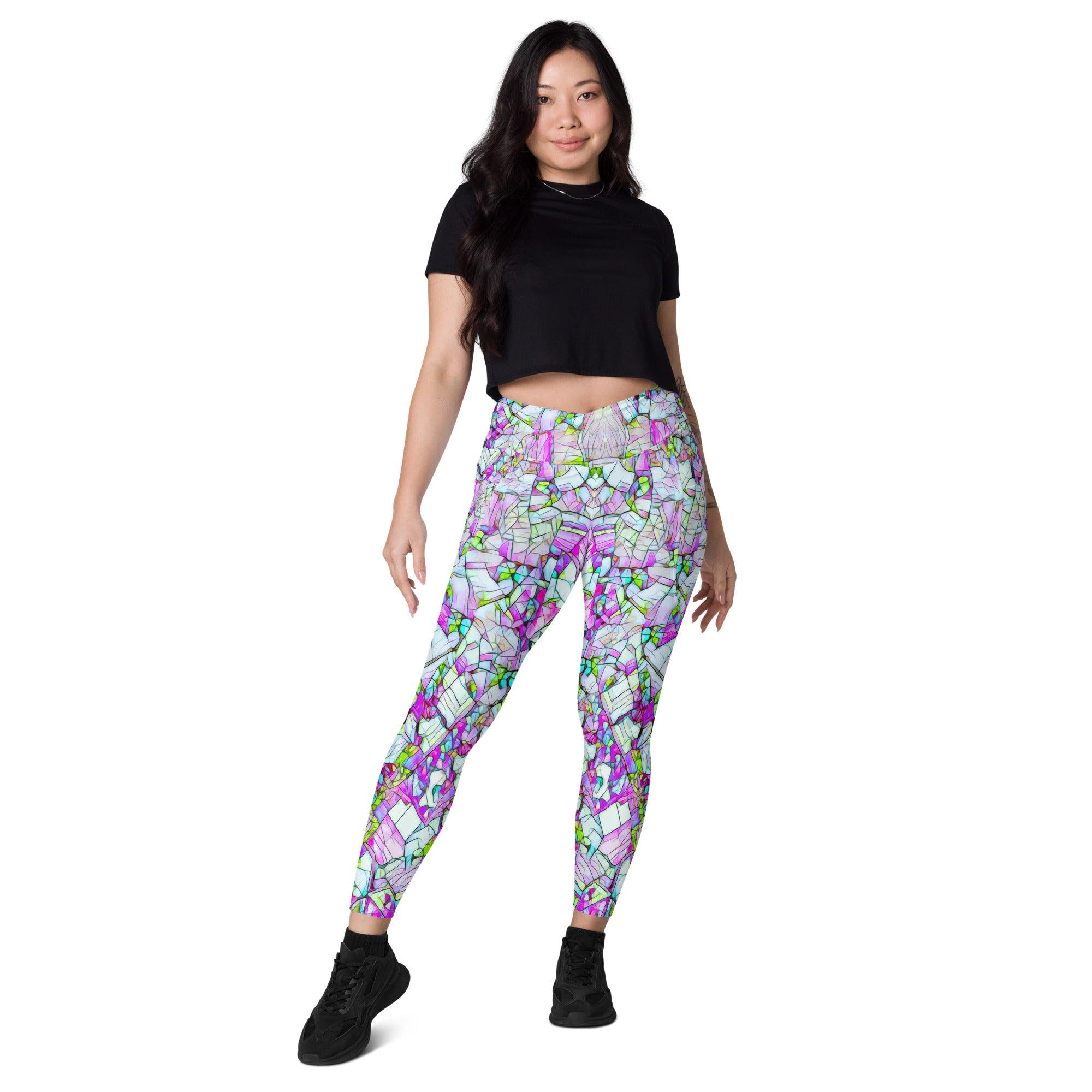 Rainforest Awakening All-Over Print Crossover Leggings With Pockets - Beyond T-shirts
