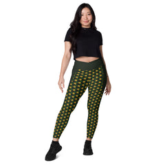Bohemian Rhapsody Crossover Leggings with Pocket