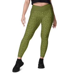 Lynx Leap Crossover Leggings with Pockets