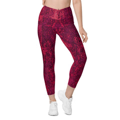 Patchwork Panache Crossover Leggings with Pockets