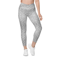 Silk Sensation Texture Crossover Leggings with Pockets