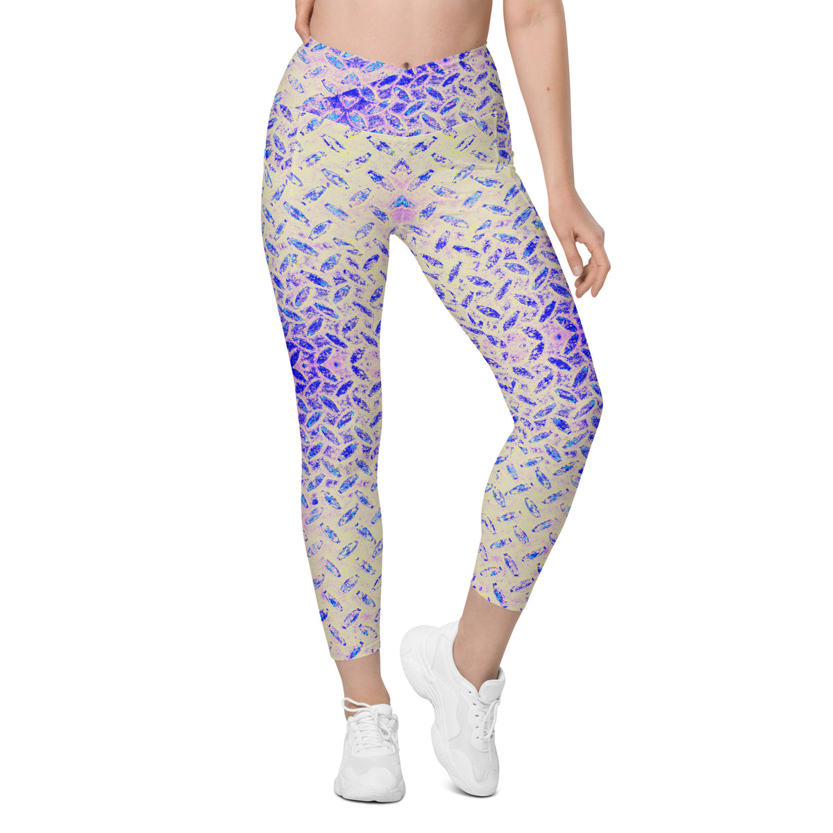 Turkish Tread Texture Crossover Leggings with Pockets