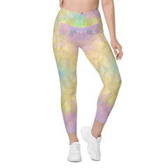 Bamboo Bound Texture Crossover Leggings with Pockets