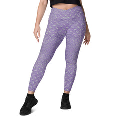 Chenille Charge Texture Crossover Leggings with Pockets