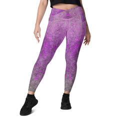 Microfiber Mastery Texture Crossover Leggings with Pockets