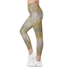 Microfiber Marvel Texture Crossover Leggings with Pockets