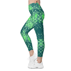 Plush Pace Texture Crossover Leggings with Pockets