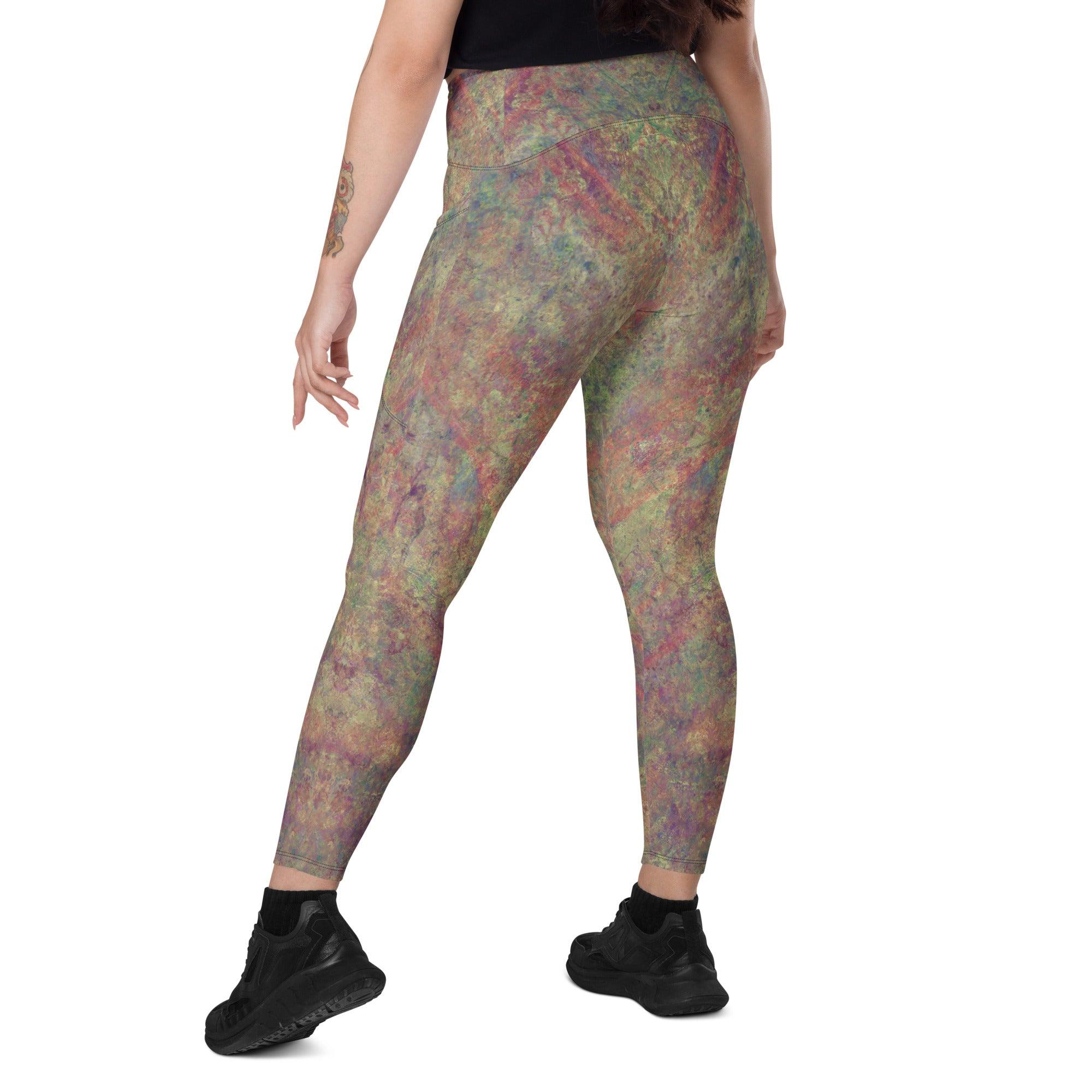 Floral Serenity Crossover Leggings - Beyond T-shirts