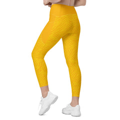 Jungle Jaguar Crossover Leggings with Pockets