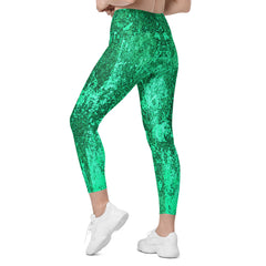 Antique Lace Crossover Leggings with Pockets