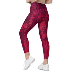 Patchwork Panache Crossover Leggings with Pockets