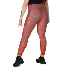 Timber Texture Crossover Leggings with Pockets