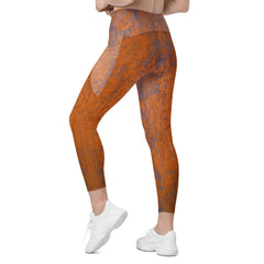 Sandstone Bliss Crossover Leggings with Pockets