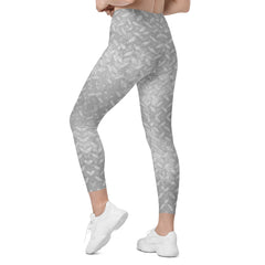 Silk Sensation Texture Crossover Leggings with Pockets