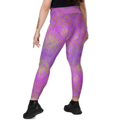 Velvet Bliss Texture Crossover Leggings with Pockets