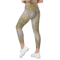 Microfiber Marvel Texture Crossover Leggings with Pockets