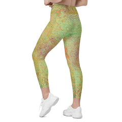 Jacquard Journey Texture Crossover Leggings with Pockets