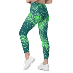 Plush Pace Texture Crossover Leggings with Pockets