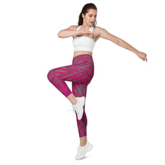 Sleek Fuschia Crossover Leggings, offering both comfort and style