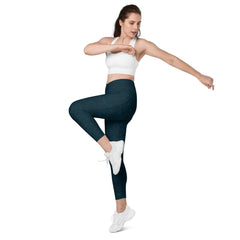 Sunrise Oasis Crossover Leggings With pockets - Beyond T-shirts