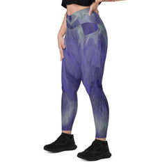 Floral Fusion Crossover Leggings With Pockets - Beyond T-shirts
