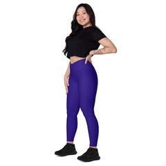 High Rise Jean Crossover Leggings with Pockets