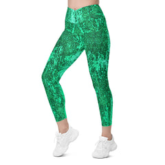Antique Lace Crossover Leggings with Pockets
