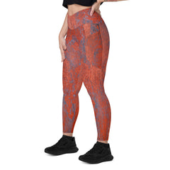 Timber Texture Crossover Leggings with Pockets