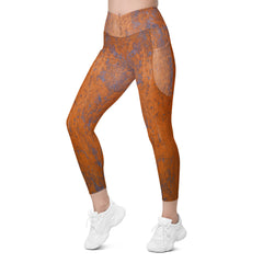 Sandstone Bliss Crossover Leggings with Pockets