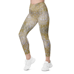 Microfiber Marvel Texture Crossover Leggings with Pockets