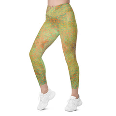 Jacquard Journey Texture Crossover Leggings with Pockets