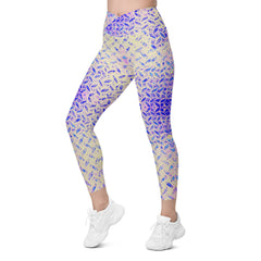 Turkish Tread Texture Crossover Leggings with Pockets