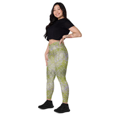 Organic Odyssey Texture Crossover Leggings with Pockets