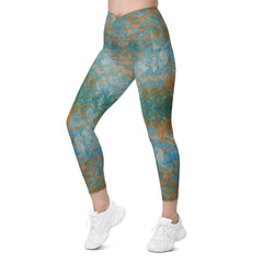 Linen Lunge Texture Crossover Leggings with Pockets