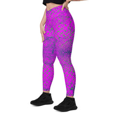 Velvet Venture Texture Crossover Leggings with Pockets