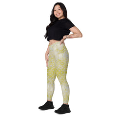 Velvet Verve Texture Crossover Leggings with Pockets