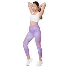 Honeycomb Hustle Texture Crossover Leggings with Pockets