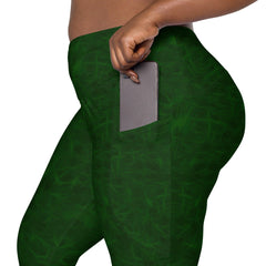 Ocean Ease Crossover Leggings With Pockets - Beyond T-shirts