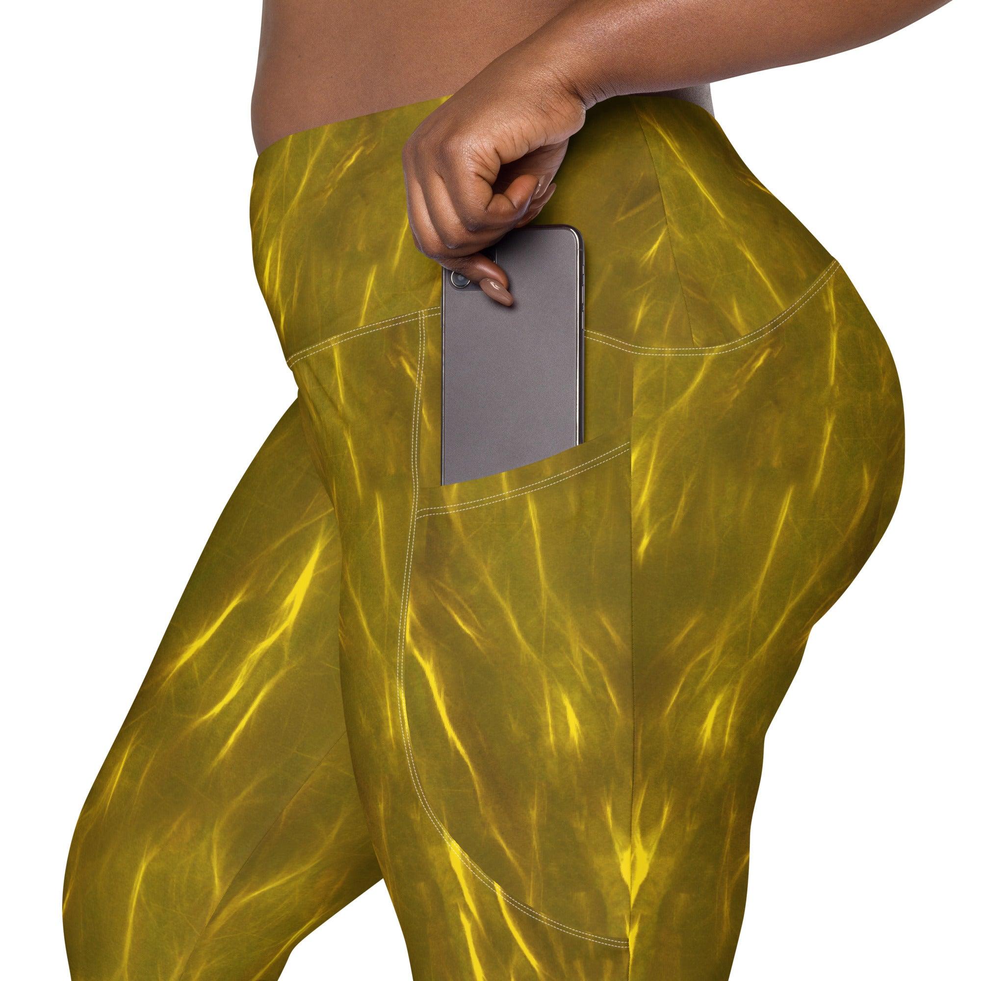Woodland Haven Crossover Leggings With Pockets - Beyond T-shirts
