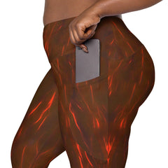 Botanical Melody Crossover Leggings With Pockets - Beyond T-shirts