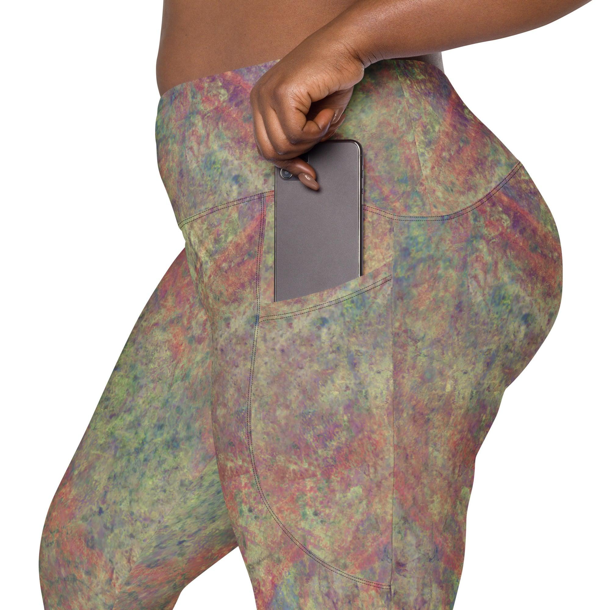 Floral Serenity Crossover Leggings - Beyond T-shirts