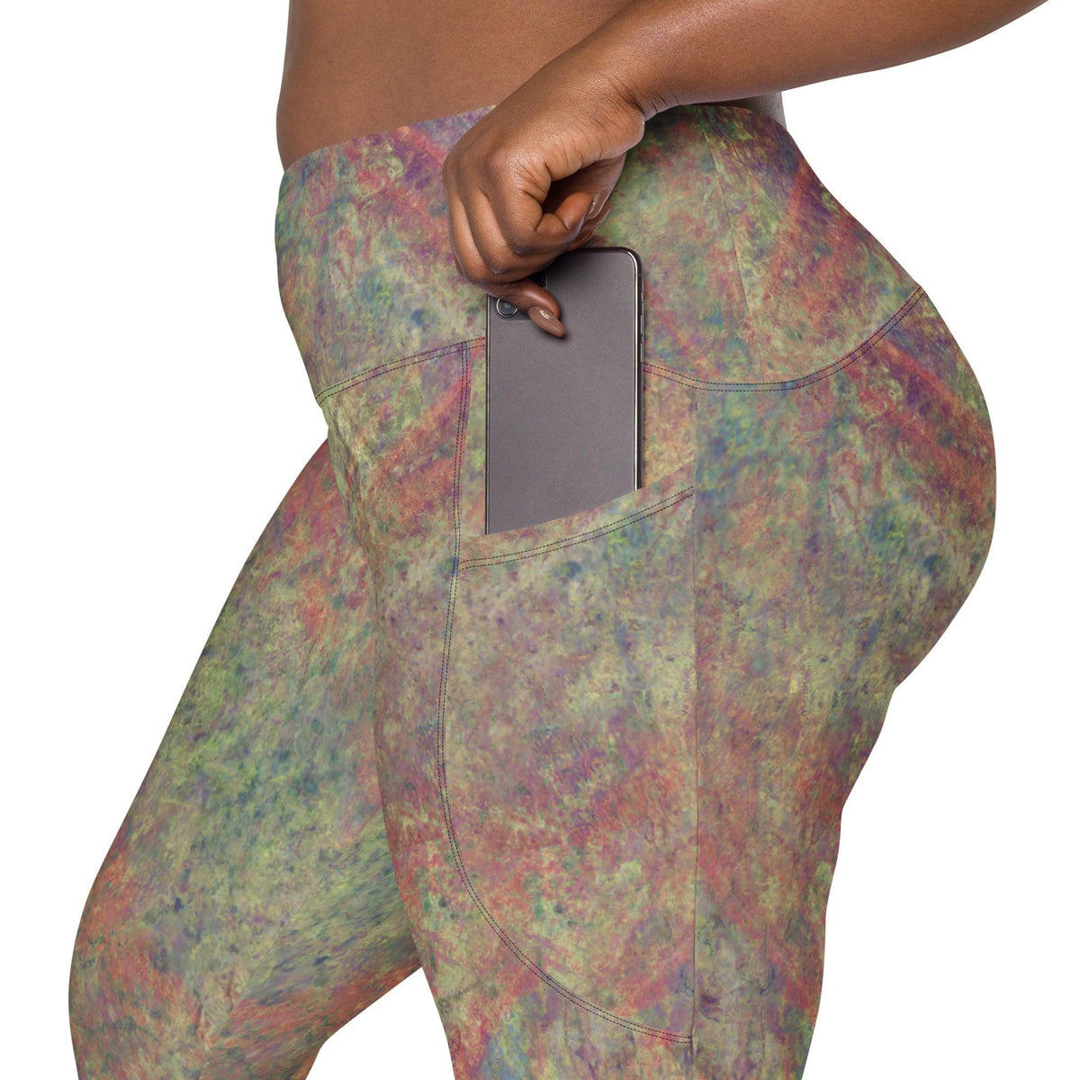 Floral Serenity Crossover Leggings - Beyond T-shirts