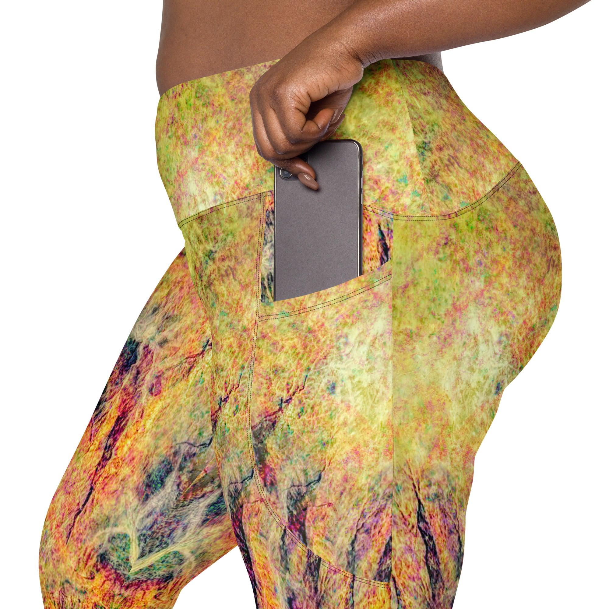 Botanical Bliss Crossover Leggings - Beyond T-shirts