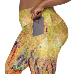 Botanical Bliss Crossover Leggings - Beyond T-shirts