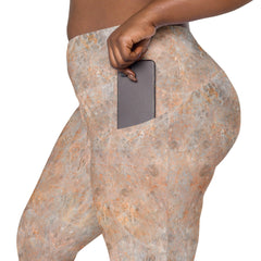 Mountain Peaks All-Over Print Crossover Leggings With Pockets - Beyond T-shirts