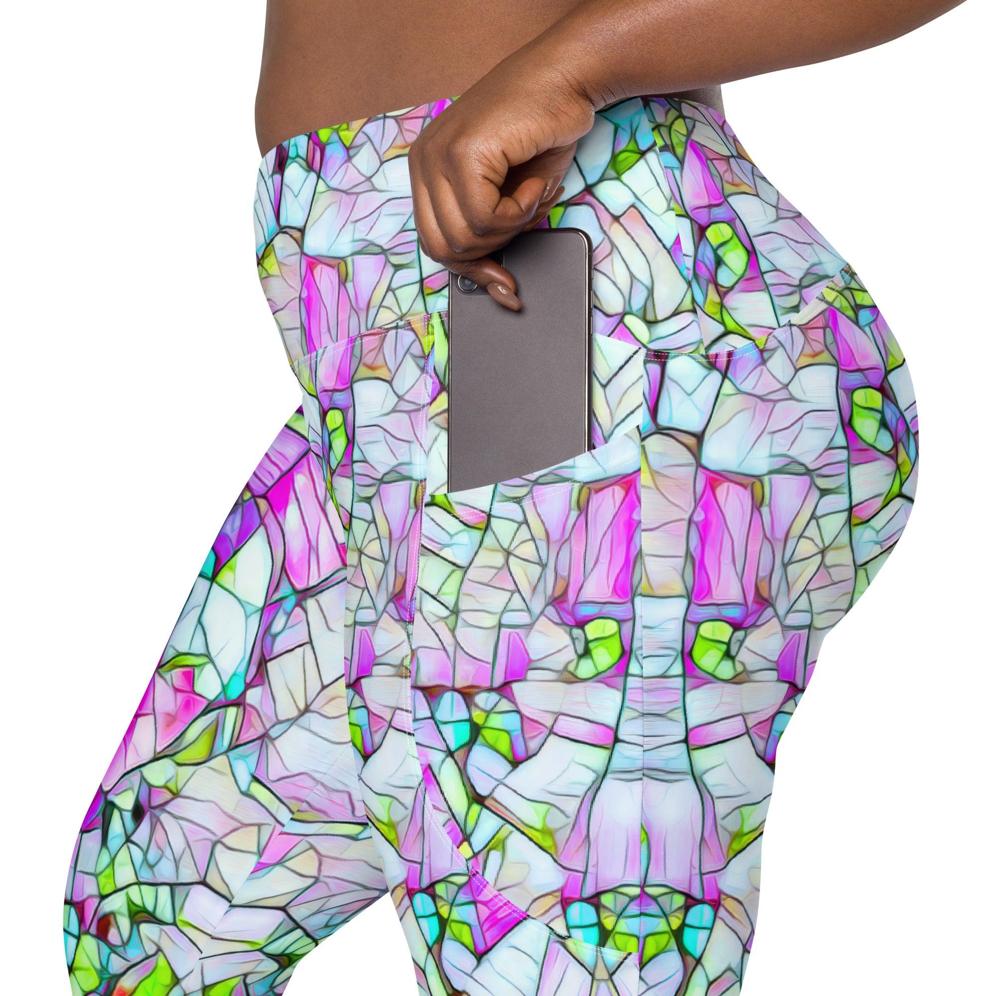 Rainforest Awakening All-Over Print Crossover Leggings With Pockets - Beyond T-shirts