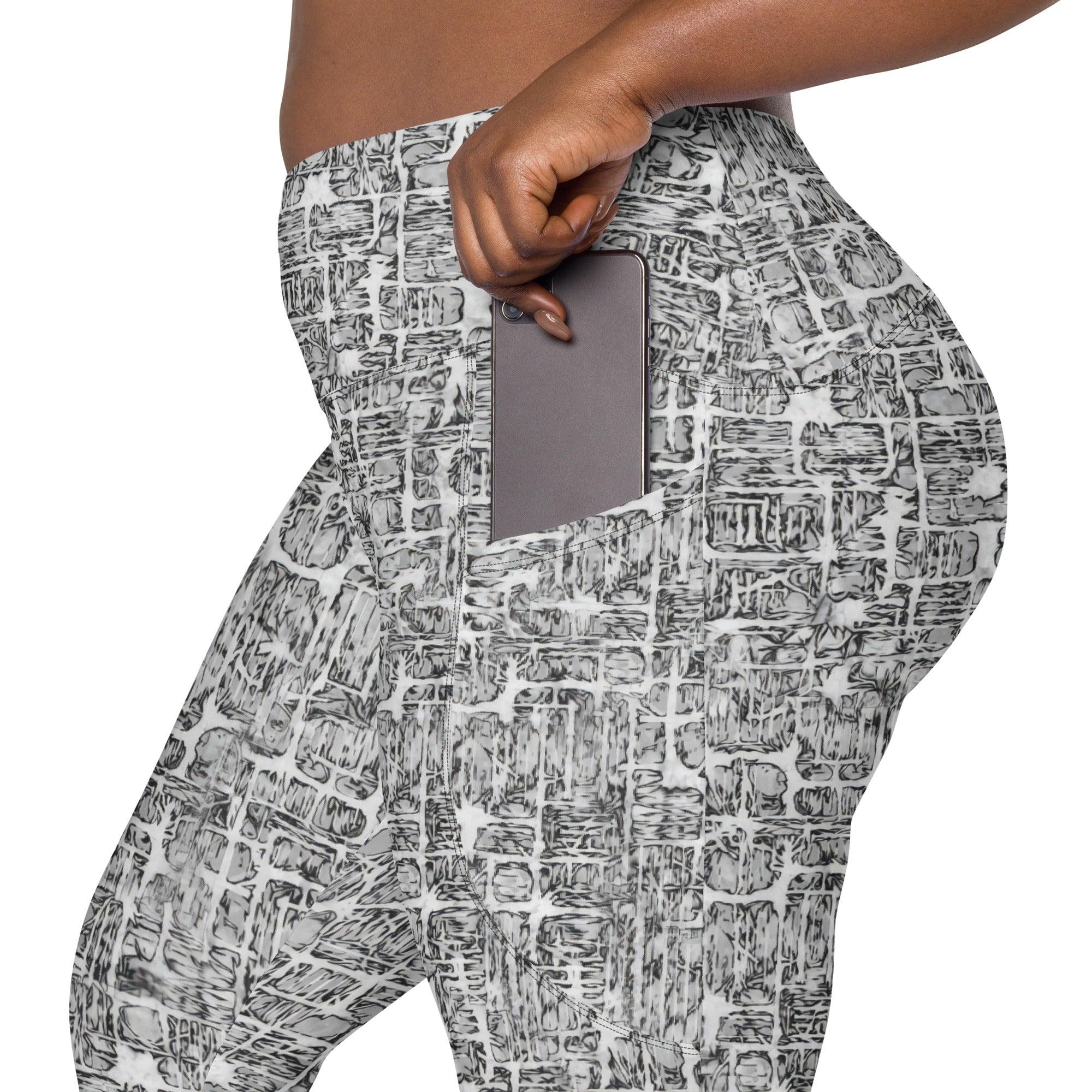 Meadow Dreams Crossover Leggings With pockets - Beyond T-shirts