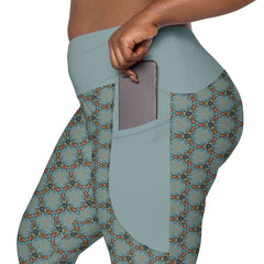 Radiant Ripple Crossover Leggings with Pockets